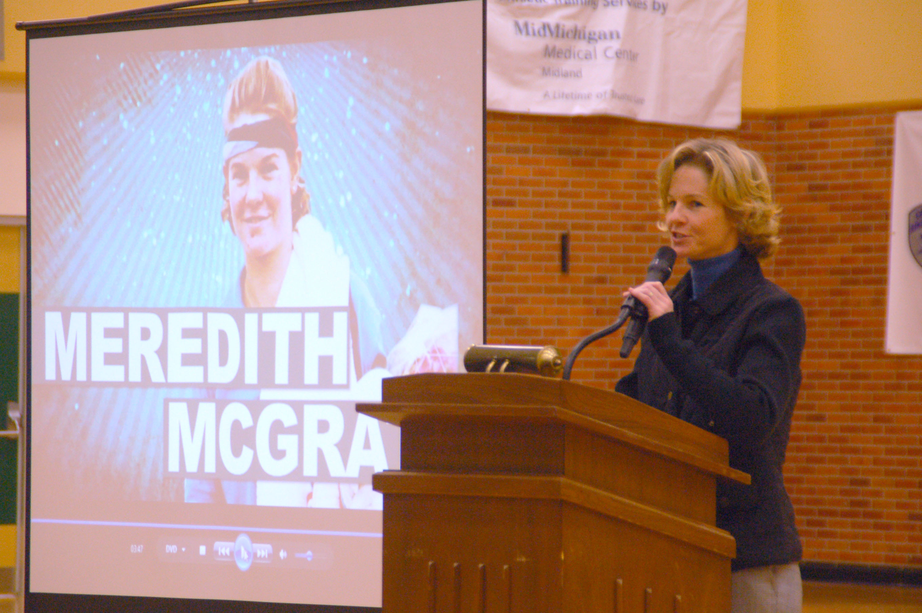 Meredith McGrath visits DHS