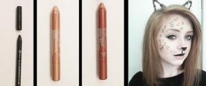 Products:  Eye shadow Sticks: NYX Infinite Shadow Stick, Silk & Bronze Eyeliner: IT Cosmetics no tug gel waterproof eyeliner
