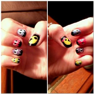 Pac-Man nail art by Savarra Ball Photo courtesy of Savarra Ball