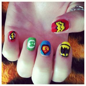 Super hero nail art by Savarra Ball Photo courtesy of Savarra Balll